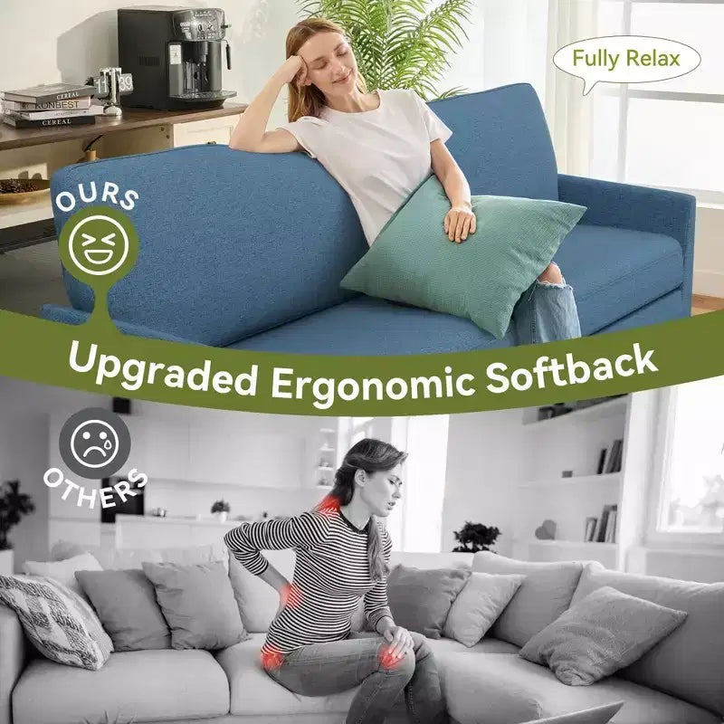 Dyonery 88 Divanetto a Due Posti, Comodi Divani per Soggiorno, Moderno Divanetto Oversize, Grandi Divani per Camera da Letto e Ufficio