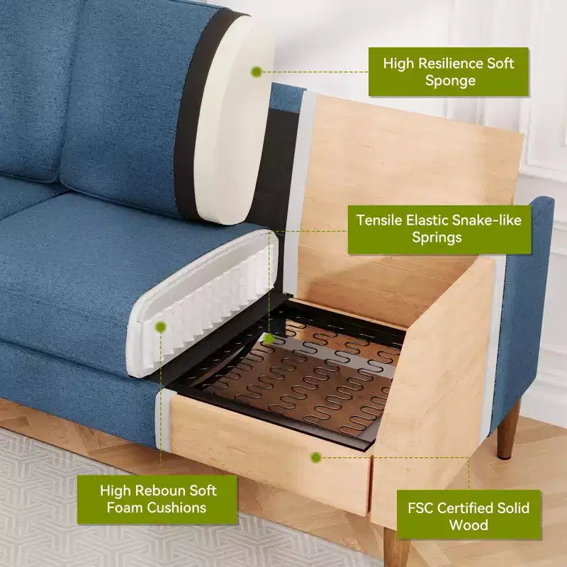 Dyonery 88 Divanetto a Due Posti, Comodi Divani per Soggiorno, Moderno Divanetto Oversize, Grandi Divani per Camera da Letto e Ufficio