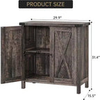 Madia Credenza, Mobile Contenitore Piccolo con Ripiani Regolabili e 2 Ante, Armadietto Console d'Appoggio per Soggiorno