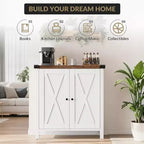 Madia Credenza, Mobile Contenitore Piccolo con Ripiani Regolabili e 2 Ante, Armadietto Console d'Appoggio per Soggiorno