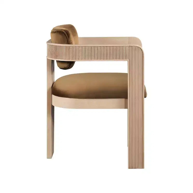 Meridian Furniture, Sedia da Pranzo Sacha in Velluto, Set da 2