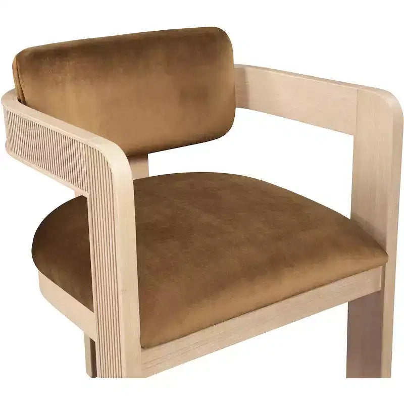 Meridian Furniture, Sedia da Pranzo Sacha in Velluto, Set da 2