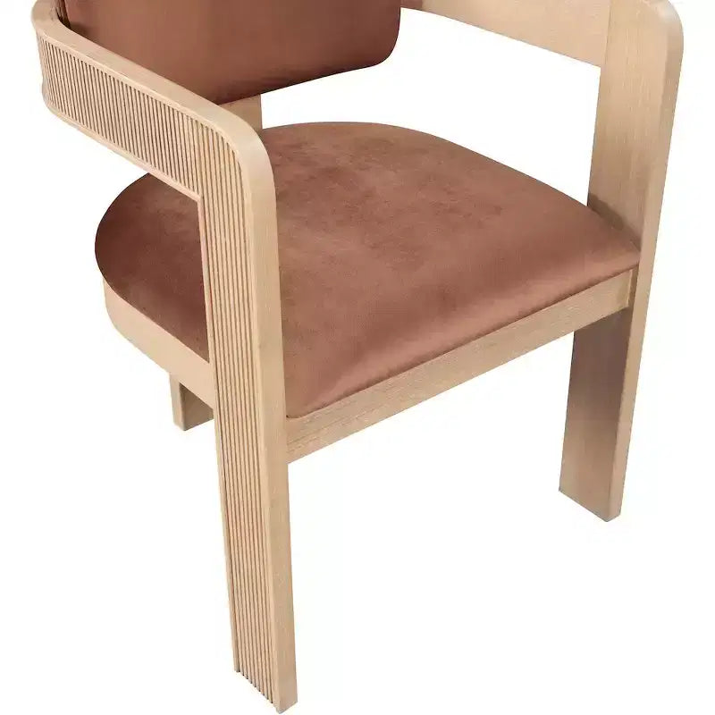 Meridian Furniture, Sedia da Pranzo Sacha in Velluto, Set da 2
