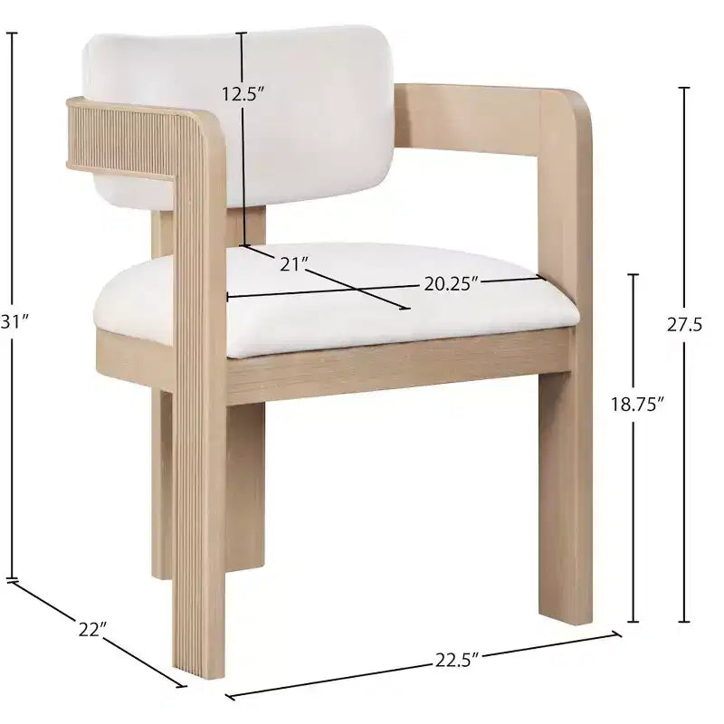 Meridian Furniture, Sedia da Pranzo Sacha in Velluto, Set da 2