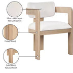Meridian Furniture, Sedia da Pranzo Sacha in Velluto, Set da 2