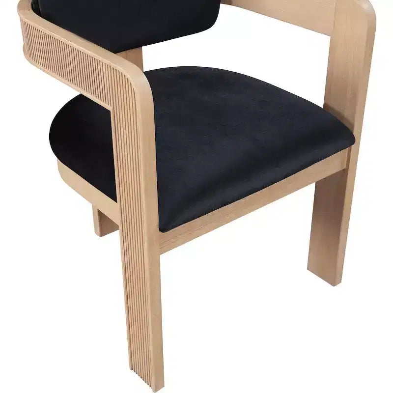 Meridian Furniture, Sedia da Pranzo Sacha in Velluto, Set da 2