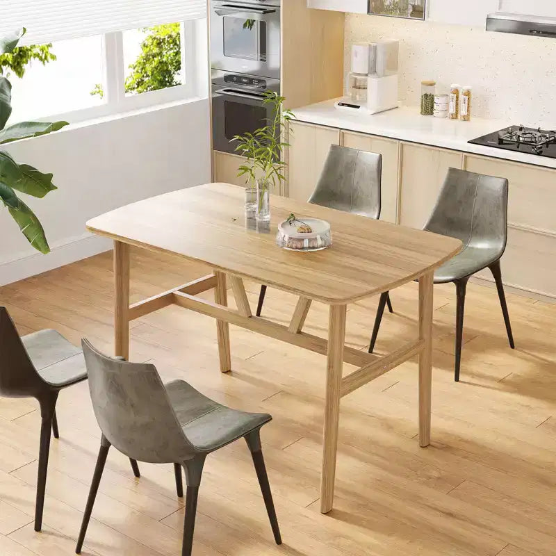 PexFix 47 Tavolo da pranzo per 4-6 persone, tavolo da cucina in legno, tavolo da pranzo moderno con robusta struttura in legno per sala da pranzo, cucina, color legno naturale