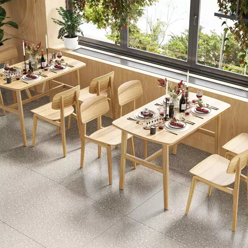 PexFix 47 Tavolo da pranzo per 4-6 persone, tavolo da cucina in legno, tavolo da pranzo moderno con robusta struttura in legno per sala da pranzo, cucina, color legno naturale