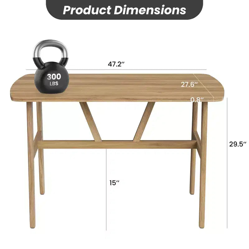 PexFix 47 Tavolo da pranzo per 4-6 persone, tavolo da cucina in legno, tavolo da pranzo moderno con robusta struttura in legno per sala da pranzo, cucina, color legno naturale