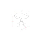 Set da pranzo rotondo HomeStock Dropleaf con 4 sedie, finitura rovere