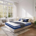 Swedrea Materasso Ibrido Traspirante in Memory Foam Rinfrescante a Media Rigidità, Consegnato in Scatola, Bianco