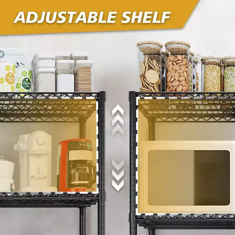 Scaffalatura in filo metallico regolabile resistente con ruote 1200 libbre NSF