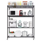 Scaffalatura in filo metallico regolabile resistente con ruote 1200 libbre NSF