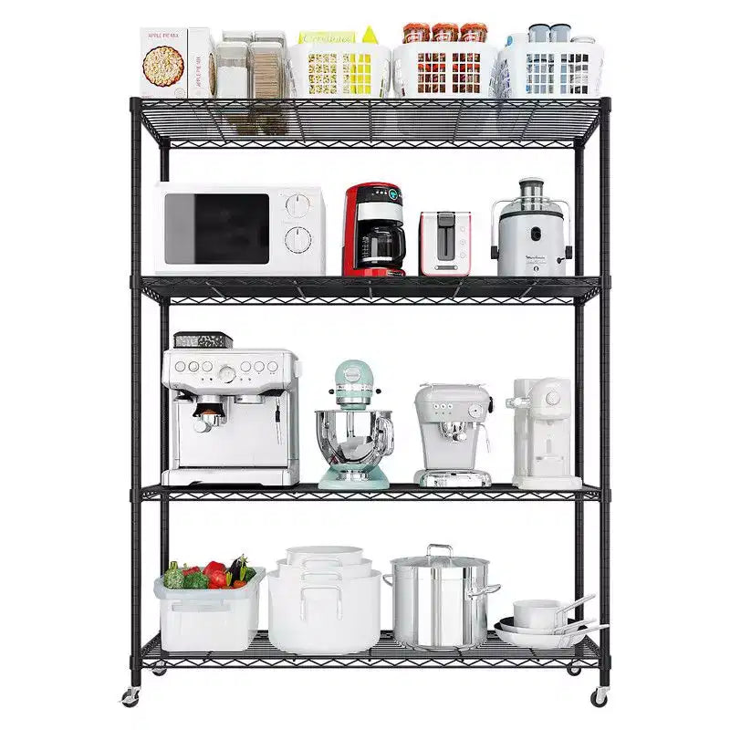 Scaffalatura in filo metallico regolabile resistente con ruote 1200 libbre NSF