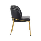 Meridian Furniture, Sedia da pranzo Jagger in pelle vegana, set da 2