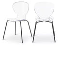 Meridian Furniture,Clarion Matte Black Dining Chair, Set of 2