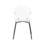 Meridian Furniture, Sedia da pranzo Clarion Nera Opaca, Set da 2