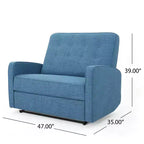 Poltrona Reclinabile Manuale Standard Merax Sleek 47 con Comodo Design Trapuntato