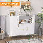 Mobile da Cucina a Microonde da 40 pollici, Credenza a Buffet, Mobile Contenitore, Mobile Bar per Caffè con Ripiani Regolabili, 2 Cassetti e 2 Ante, per la Casa