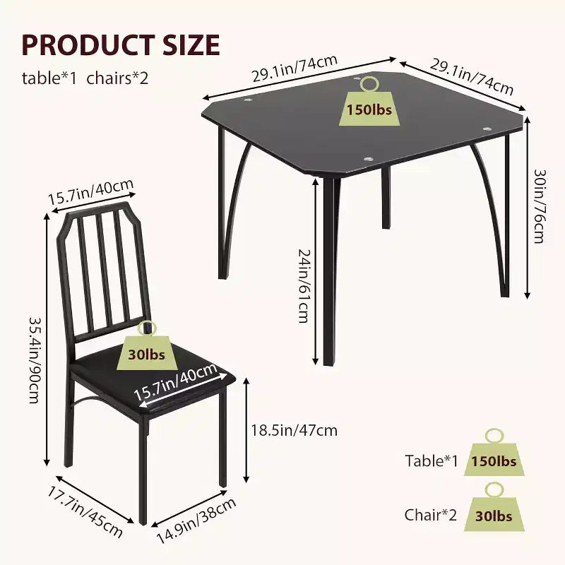 Set Tavolo da Pranzo in Vetro, Tavolo e Sedie da Cucina con Design Smussato, Set Tavolo da Pranzo a 3/5 Pezzi con Sedute Imbottite