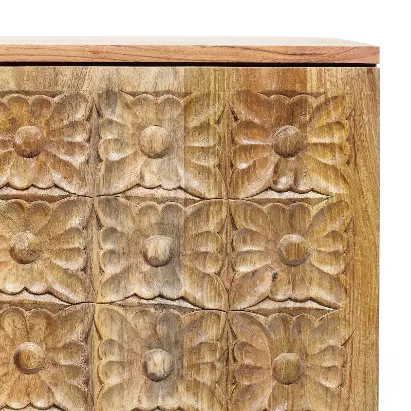 Christopher Knight Home Grimsley, Credenza/Mobile Contenitore in Legno di Acacia con Ripiani e 2 Ante