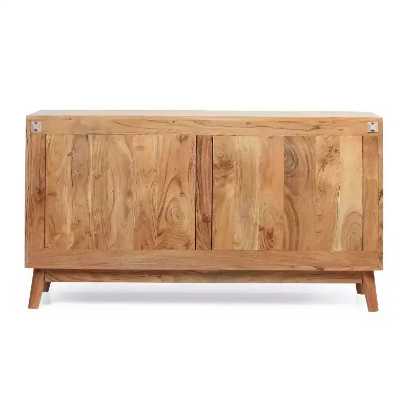 Christopher Knight Home Grimsley, Credenza/Mobile Contenitore in Legno di Acacia con Ripiani e 2 Ante