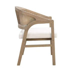 Christopher Knight Home Ilumia Set da 7 Pezzi Rustico in Rattan e Gomma, Sedie da Pranzo Imbottite con Tavolo Ovale a Doppio Basamento