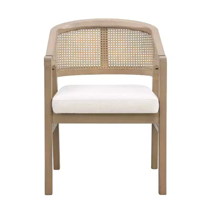 Christopher Knight Home Ilumia Set da 7 Pezzi Rustico in Rattan e Gomma, Sedie da Pranzo Imbottite con Tavolo Ovale a Doppio Basamento