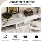 Madia credenza scanalata da 65,8 pollici con 4 ante, mobile contenitore moderno per cucina, sala da pranzo, soggiorno, ingresso