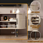 Mobile TV GDFStudio Fennik in Legno, Stile Moderno di Metà Secolo con Anta Scorrevole
