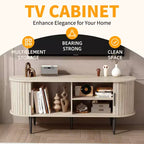 Mobile TV GDFStudio Fennik in Legno, Stile Moderno di Metà Secolo con Anta Scorrevole