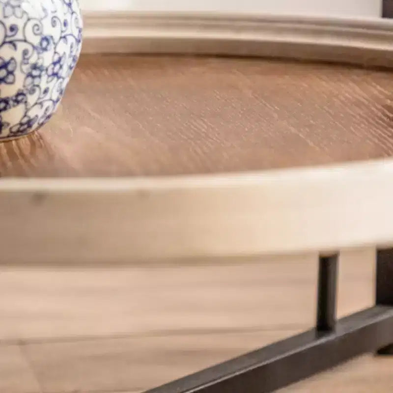 Tavolino a 2 ripiani Maxax con contenitore, tavolino da appoggio con struttura superiore in vetro per arredamento camera da letto, patio