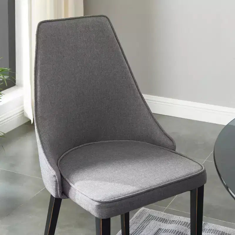Sedie da pranzo moderne imbottite Probe Hues, sedia in metallo senza braccioli per cucina e sala da pranzo