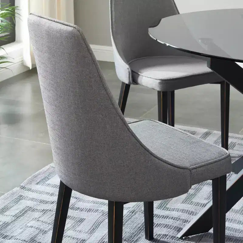 Sedie da pranzo moderne imbottite Probe Hues, sedia in metallo senza braccioli per cucina e sala da pranzo