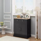 Credenza a buffet con contenitore, mobile contenitore con anta e ripiano regolabile, tavolino consolle moderno da bar