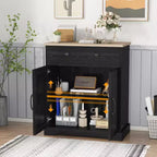 Credenza a buffet con contenitore, mobile contenitore con anta e ripiano regolabile, tavolino consolle moderno da bar