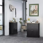 Credenza a buffet con contenitore, mobile contenitore con anta e ripiano regolabile, tavolino consolle moderno da bar