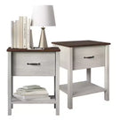 Comodino Home Design Sana, rovere bianco