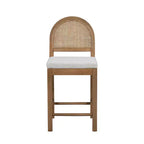 Sgabelli da bancone imbottiti Christopher Knight Home Kinich Boho in rattan e legno di gomma (set da 2)