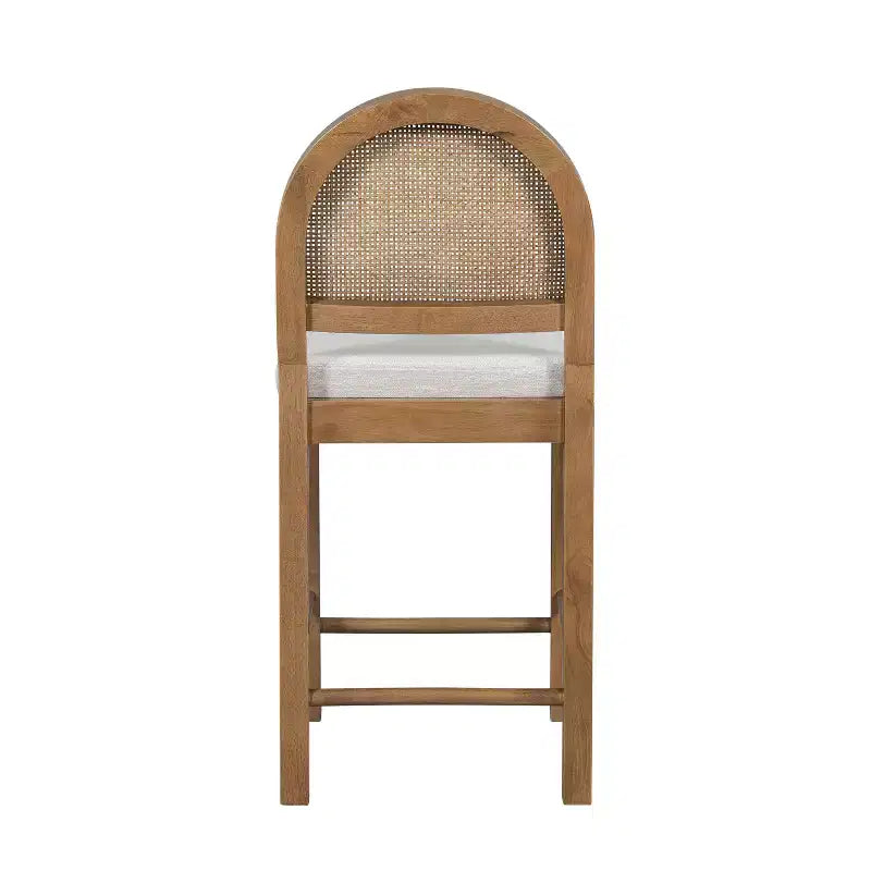 Sgabelli da bancone imbottiti Christopher Knight Home Kinich Boho in rattan e legno di gomma (set da 2)