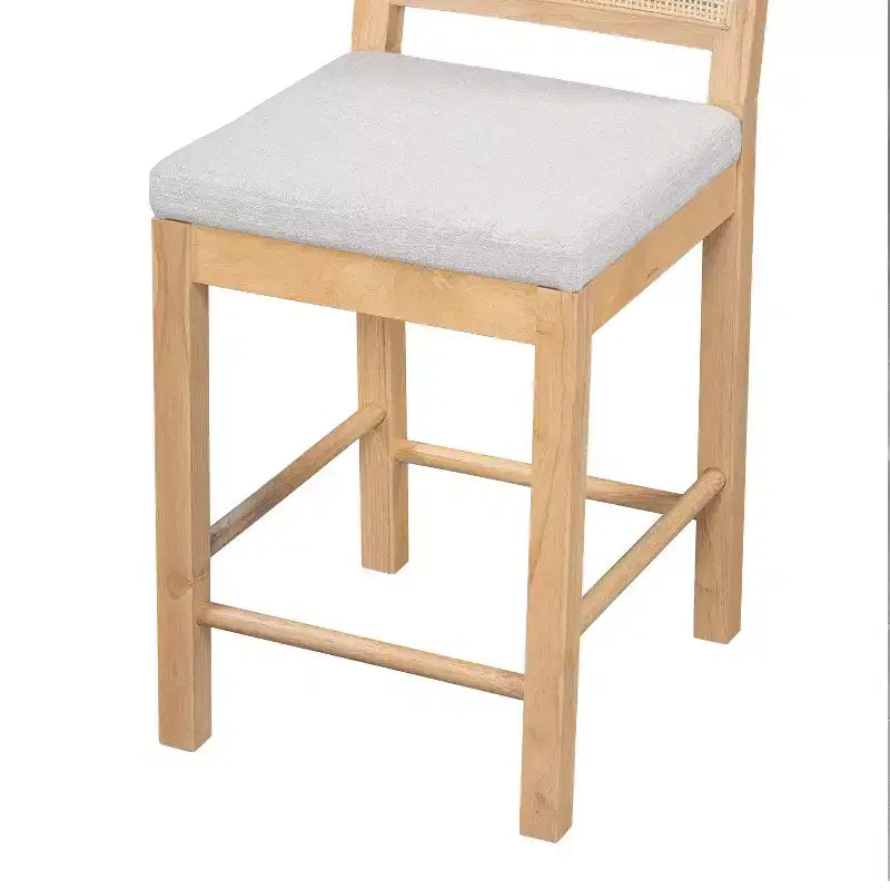 Sgabelli da bancone imbottiti Christopher Knight Home Kinich Boho in rattan e legno di gomma (set da 2)