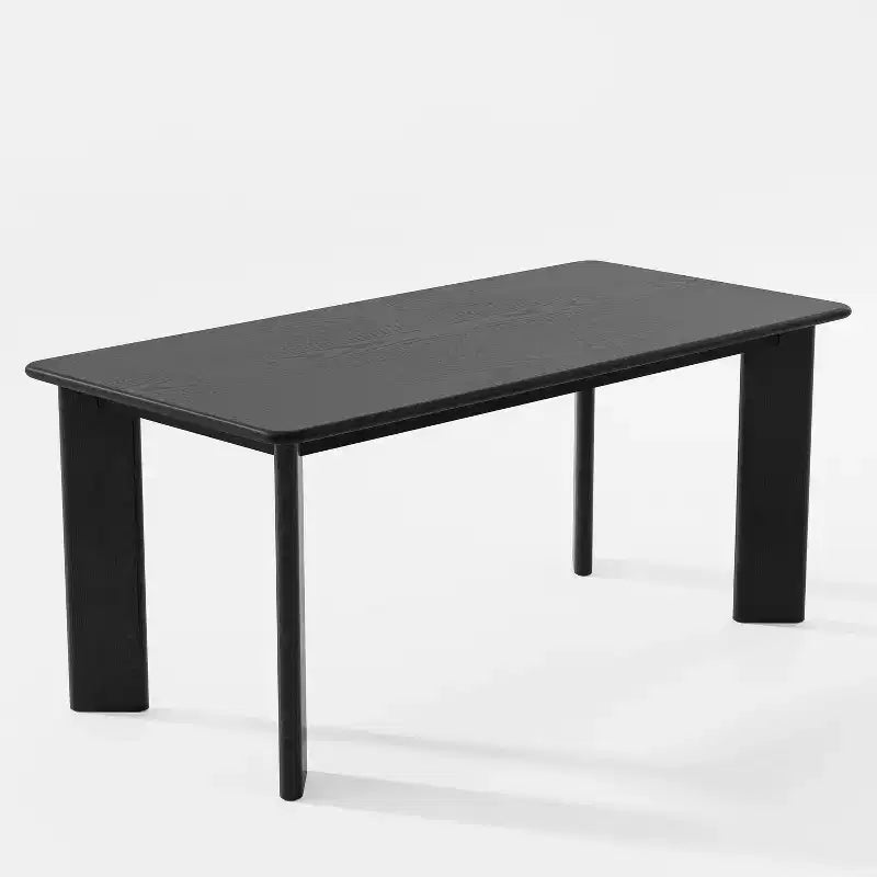 PexFix 67 x 33.5 Tavolo da pranzo in legno massello nero stile rustico, piano quadrato in legno per sale da pranzo moderne e riunioni di famiglia