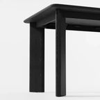 PexFix 67 x 33.5 Tavolo da pranzo in legno massello nero stile rustico, piano quadrato in legno per sale da pranzo moderne e riunioni di famiglia