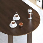 PexFix 67 x 33.5 Tavolo da pranzo in legno massello di noce Tavoli da cucina ovali con gambe ad arco Moderno per sala da pranzo