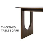 PexFix 67 x 33.5 Tavolo da pranzo in legno massello di noce Tavoli da cucina ovali con gambe ad arco Moderno per sala da pranzo