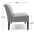 GDFStudio Gravina Divanetto Imbottito Contemporaneo Senza Braccioli con Gambe in Legno di Betulla