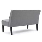 GDFStudio Gravina Divanetto Imbottito Contemporaneo Senza Braccioli con Gambe in Legno di Betulla