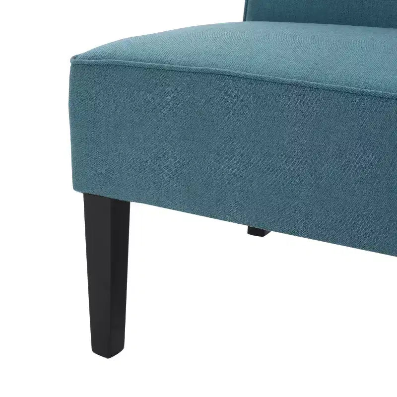 GDFStudio Gravina Divanetto Imbottito Contemporaneo Senza Braccioli con Gambe in Legno di Betulla