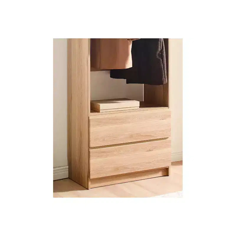 HomeStock Prosper 32 Cabina armadio in legno con due cassetti