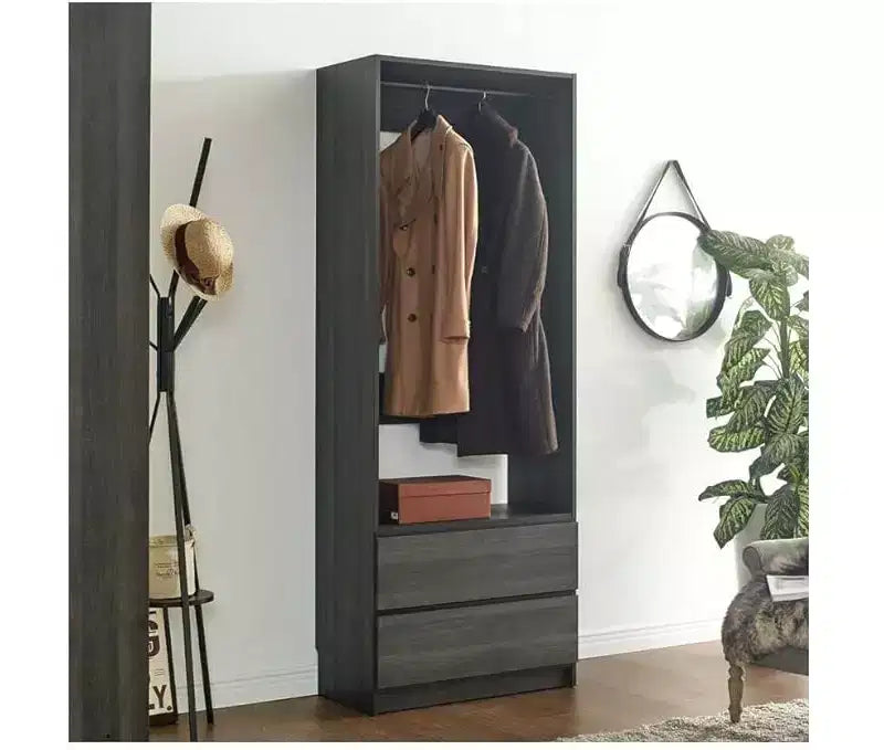 HomeStock Prosper 32 Cabina armadio in legno con due cassetti